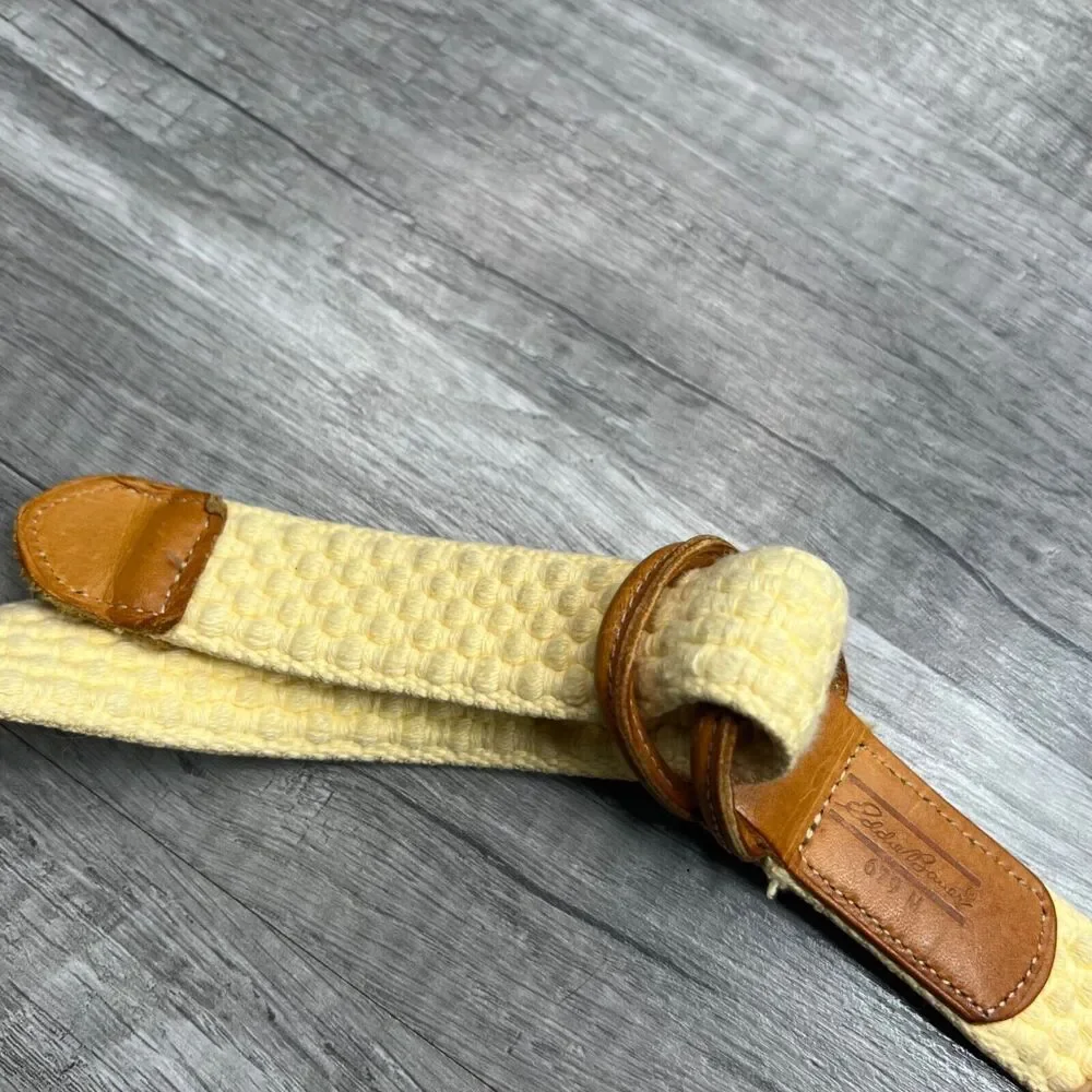 Woven Fabric Leather Belt Size Medium Eddie Bauer Costal Cowgirl